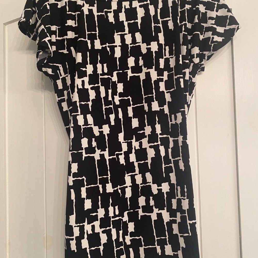 Merona black and white blouse - small